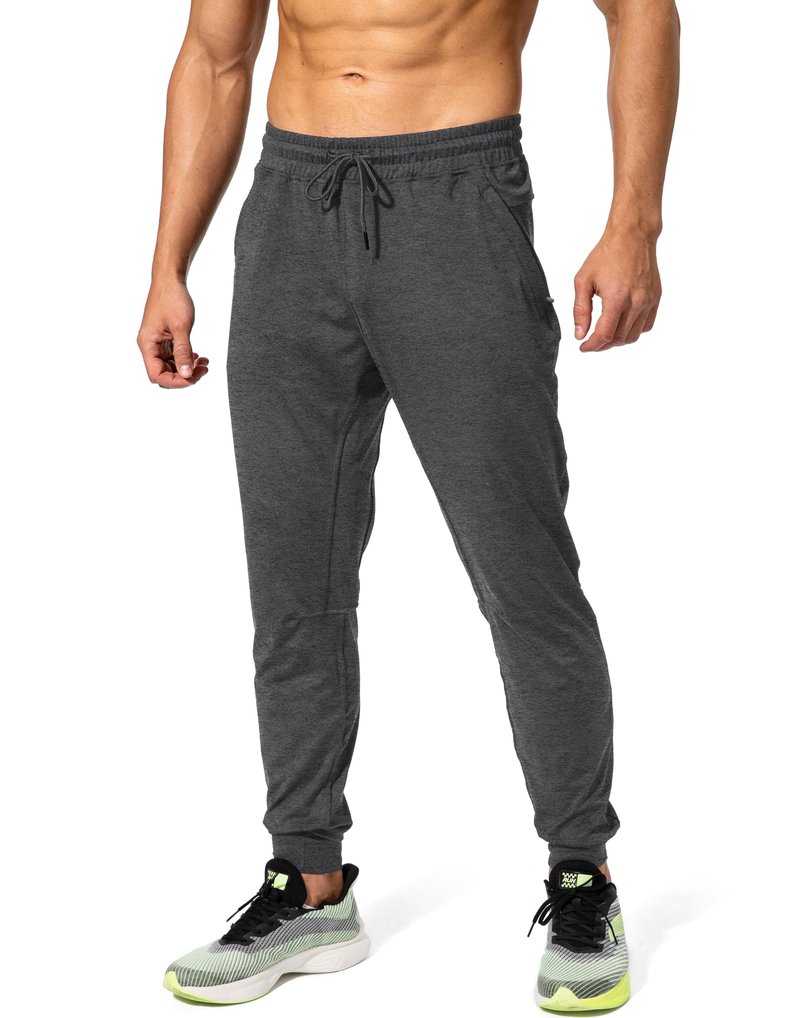 G Gradual Men's Sweatpants with Zipper Pockets Athletic Pants Traning Track Pants Joggers for Men Soccer, Running, Workout(Heathered Graphite Grey,S)