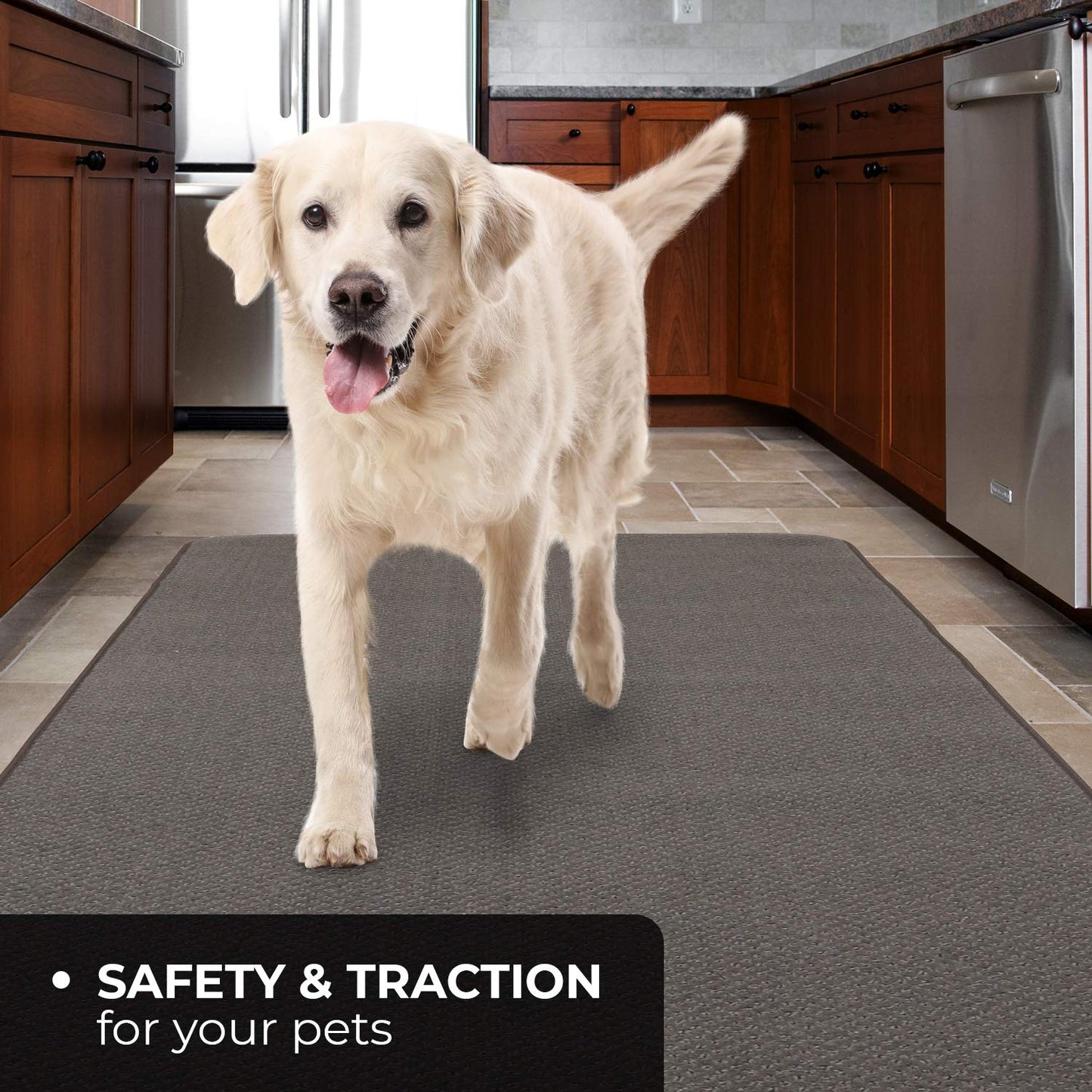 House, Home and More Skid-Resistant Carpet Runner - Gray - 10 Feet X 48 Inches
