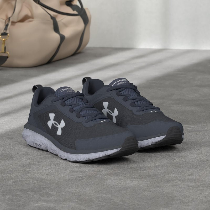 Under Armour Mens Charged Assert 9 Running Shoe, Academy Blue (400 White, 11.5 X-Wide US