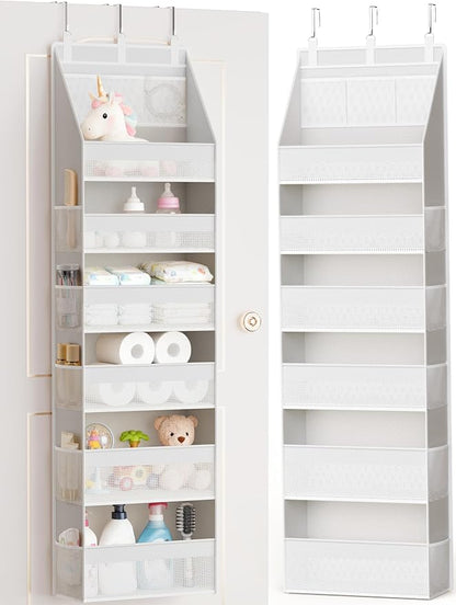 Criusia Over the Door Organizer, Heavy-Duty 6-Shelf Hanging Storage