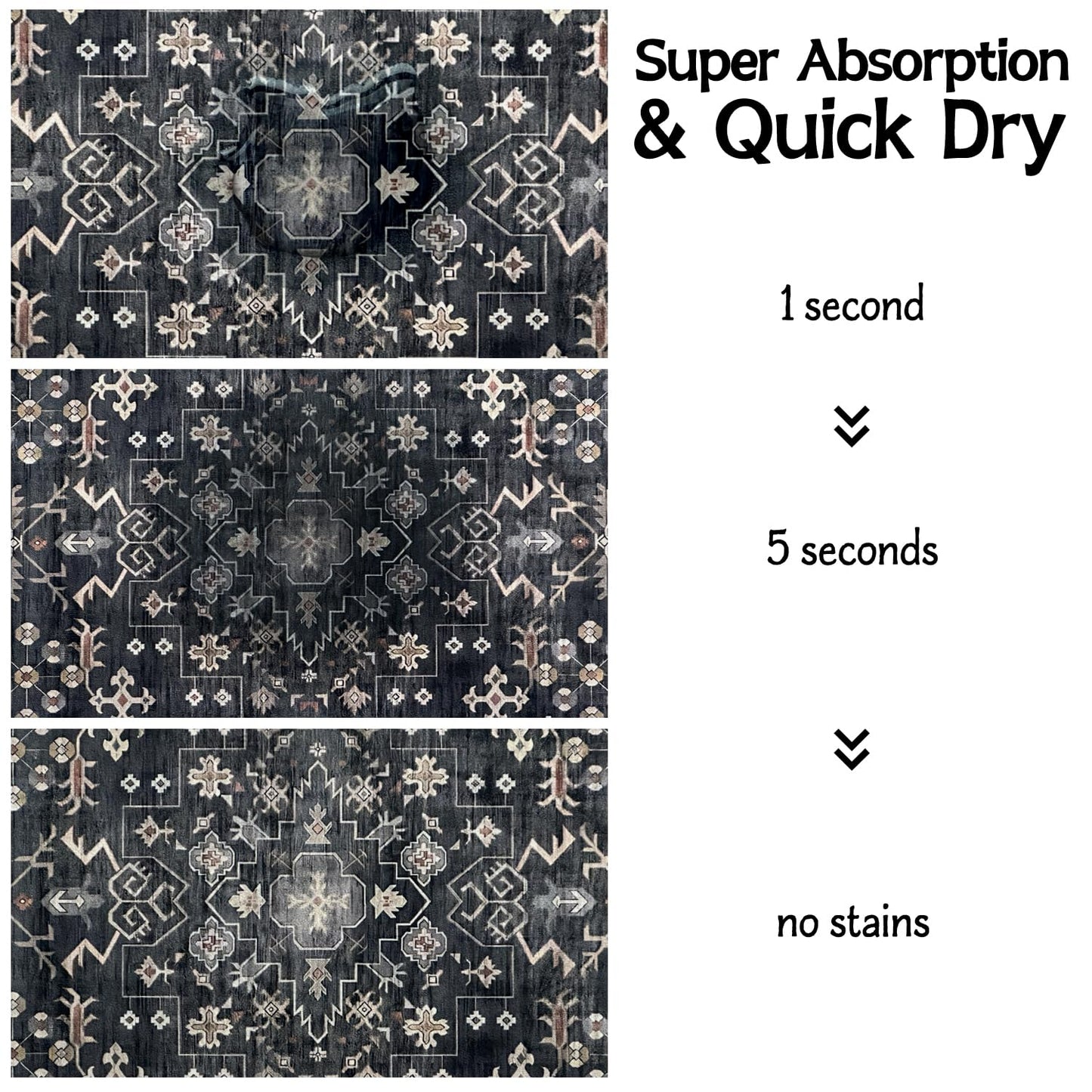 Pet Food Mats for Floor, Absorbent Dog Mat for Food and Water Dispenser Mat, Dog Food Mat Quick Dry Cat Food Mat Pet Supplies