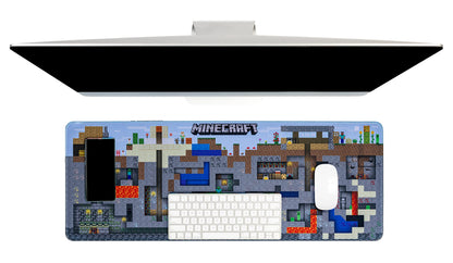 Paladone Minecraft Mining World Large Gaming Mouse Pad for Desk Keyboard Mousepad Non-Slip