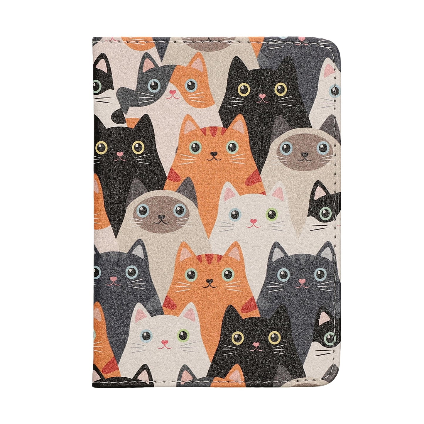 kwmobile Registration and Insurance Holder - Car Document Holder for Vehicle Documents and Cards - PU Leather with Design - Orange/Black/White