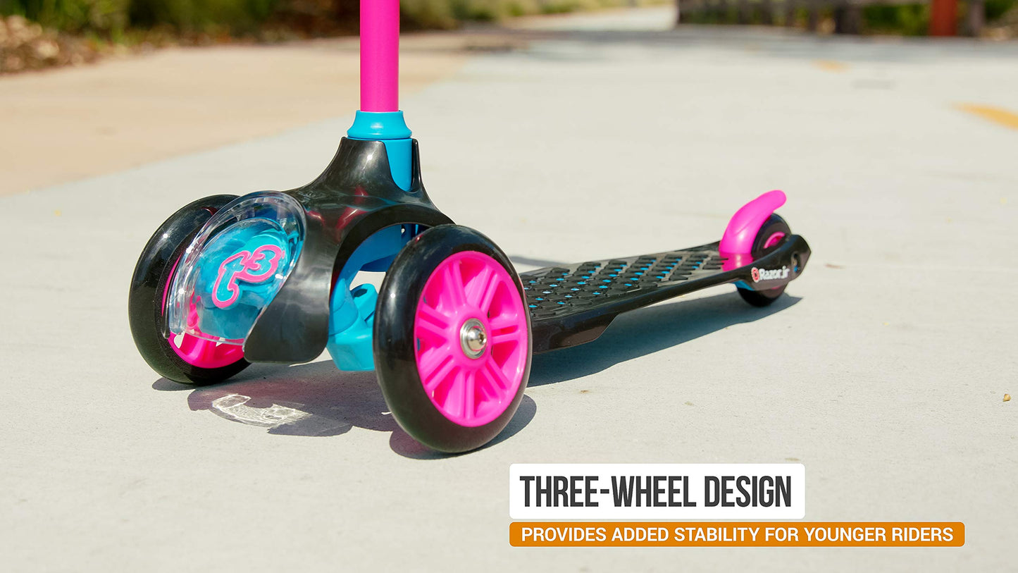 Razor Jr. T3 Kick Scooter for Kids Ages 3+ - Lightweight, Advanced Tilt-to-Turn Technology, For Riders up to 48 lbs