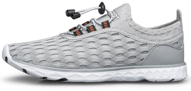DOUSSPRT Men's Water Shoes Quick Drying Sports Aqua Shoes LightGrey Size 9
