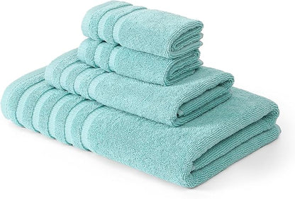 Modern Threads Oxford 6-Piece 100% Cotton Towel Set – Yarn Dyed Jacquard &