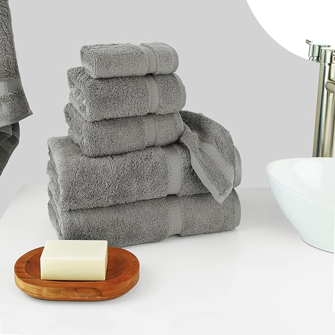 Chakir Turkish Linens Luxury Spa and Hotel Quality Premium Cotton 6-Piece Towel