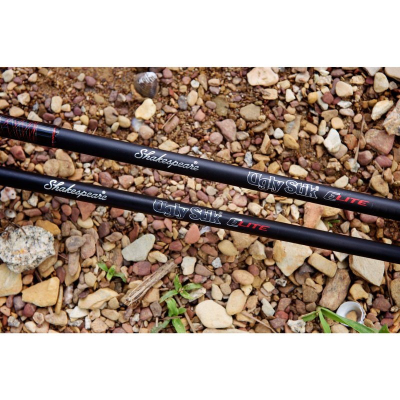 Ugly Stik 7’ Elite Spinning Fishing Rod and Reel Spinning Combo, Ugly Tech Construction with Clear Tip Design, 7’ 2-Piece Fast Action Rod