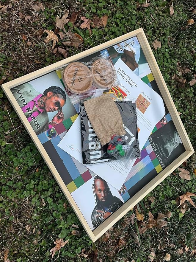 Jamaican Ludo Dancehall Edition (Ludi/Ludy/Loodi) | 24x24 Inch Large Board Game | Family Game Night Activity | Fun Easy Multi-Player Entertainment | Bounty Killer Beenie Man Vybz Kartel