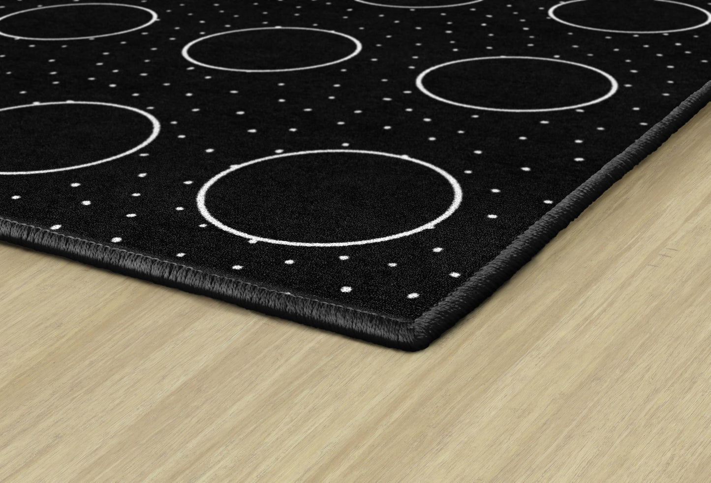 Flagship Carpets Books and Bows Bw Small Dots Educational Area Rug for Kids Room, Children's Classroom Rug for Teaching and Playroom, 5' X 7'6"
