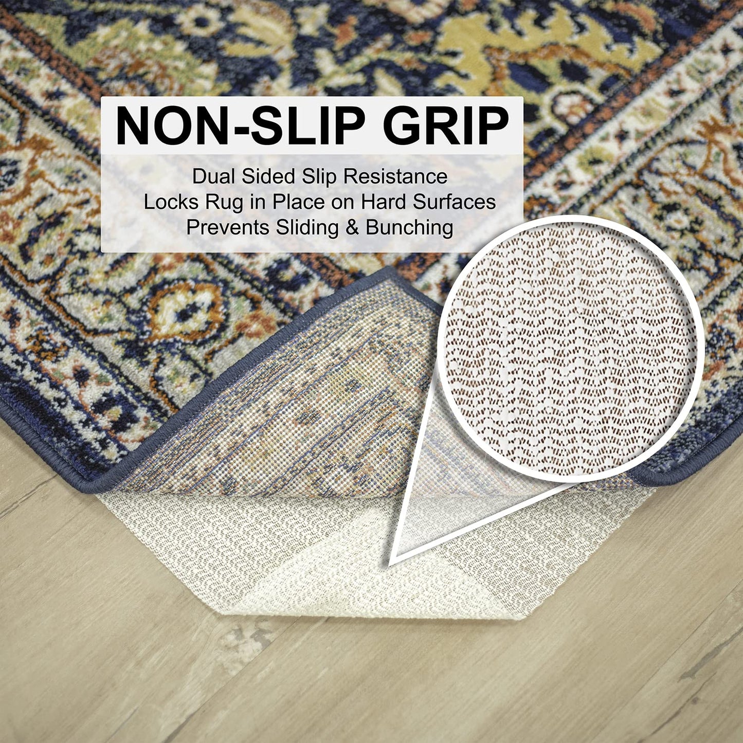 Mohawk Home 2' 6" x 10' Rug Pad Gripper Non Slip Grip Keeps Area Rugs in Place Anti Skid Under Rug Liner - Safe for All Floors