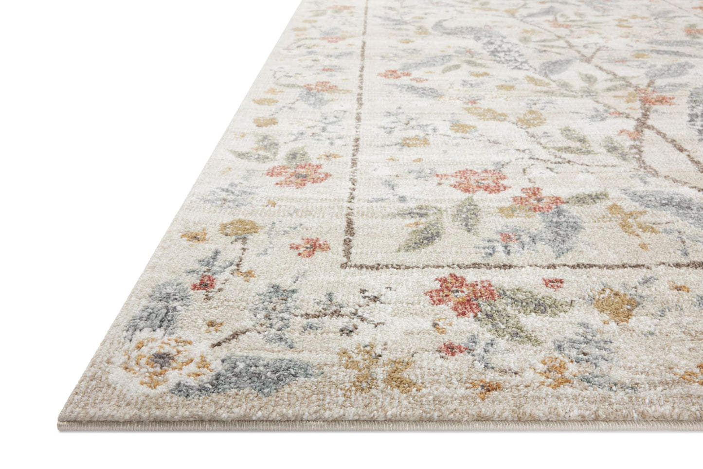 Loloi Rifle Paper Co. Laurel Collection LAU-05 Ivory 5'-3" x 7'-8" Area Rug