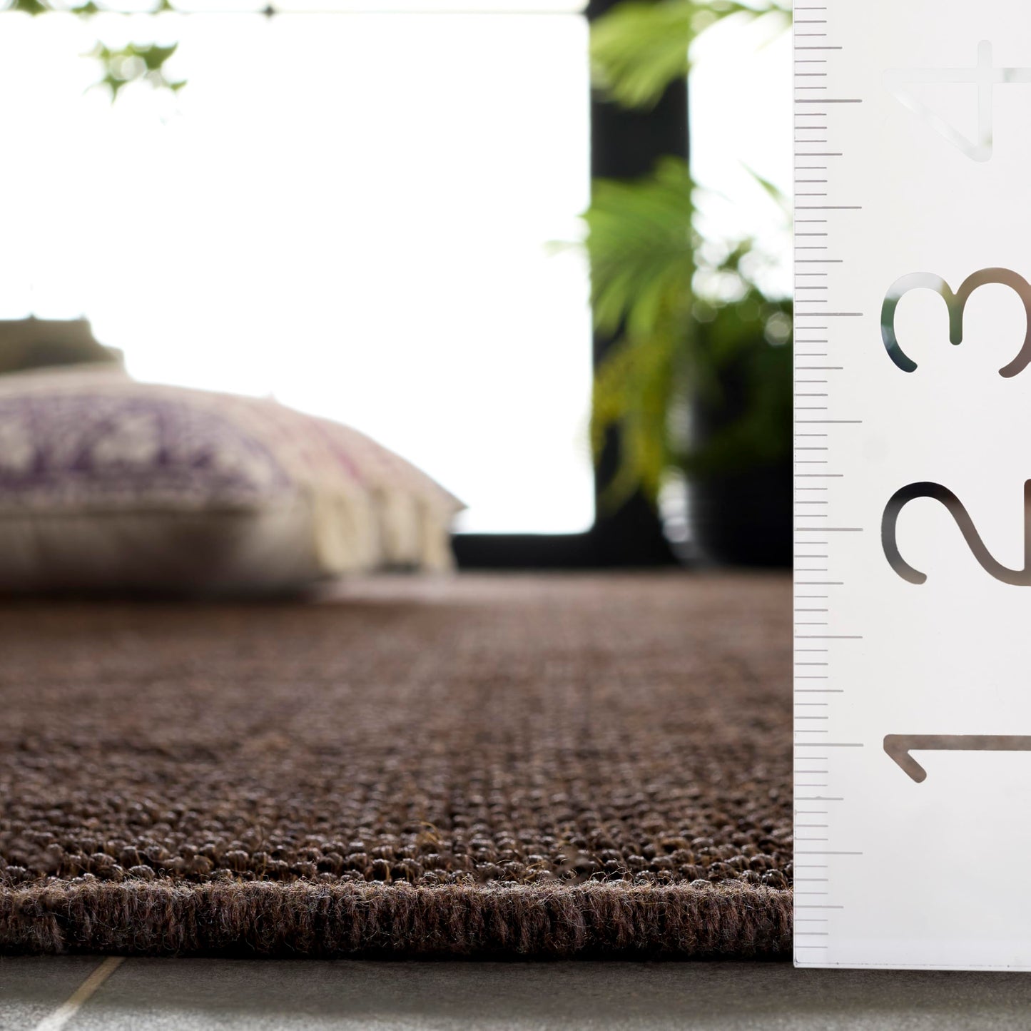 SAFAVIEH Area Rug 5x8 - Natural Fiber Collection - Brown & Brown, Sisal, Ideal for Living Room, Bedroom, Dining Space (NFPS443D)