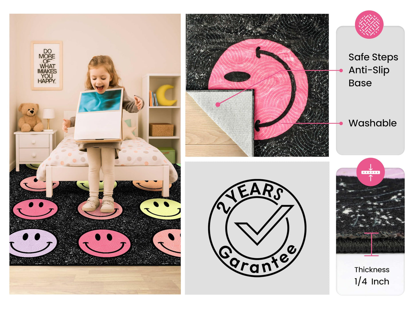 OLEEK Large Classroom Rug Elementary 6x9 - (Washable) Classroom Rugs for Kids Room - Classroom Carpet Elementary - Kids playroom Rug 6 x 9 - Preschool Rugs for Classroom - Schoolgirl Style Classroom