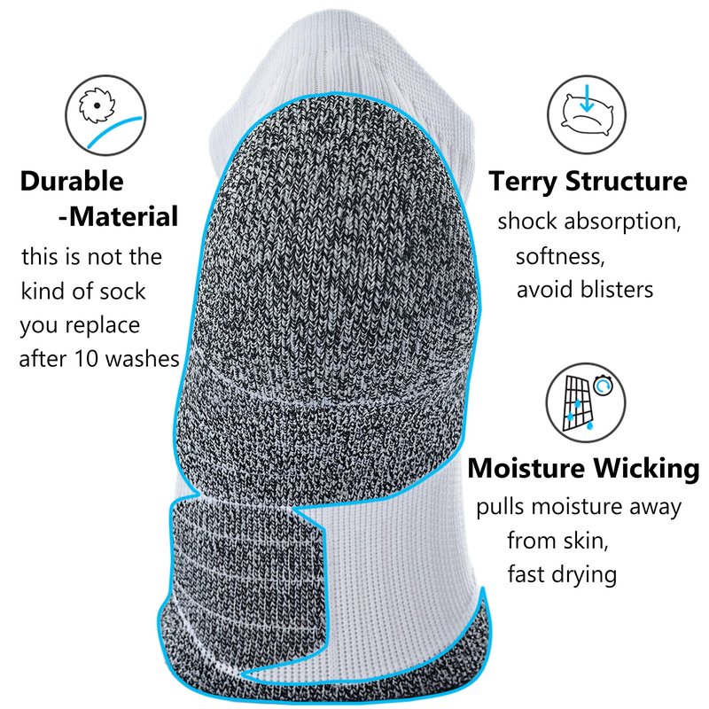 CWVLC Unisex Cushioned Compression Athletic Ankle Socks Multipack, 3-pairs White, L (10.5-13 W US/ 9-11.5 M US)