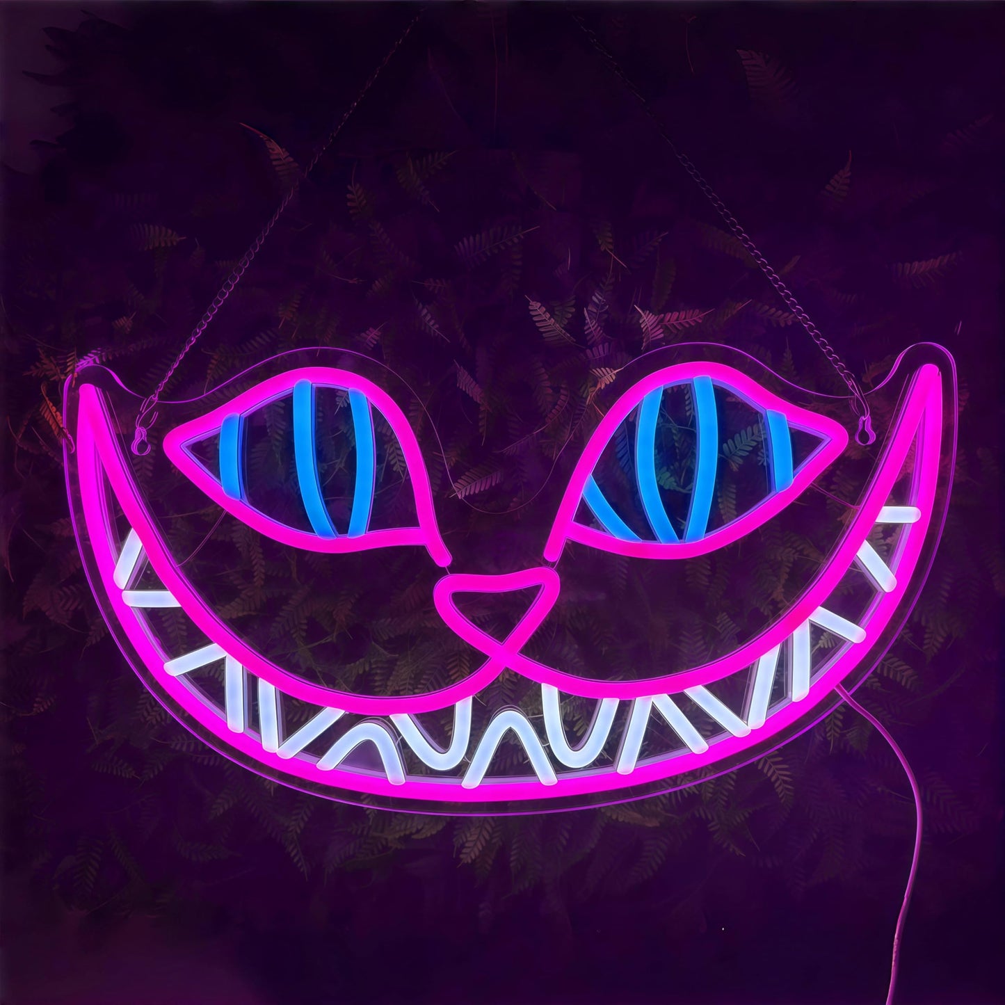 Cheshire Cat Neon Sign, Alice in Wonderland Decor LED Light for Wall, Dimmable Cat Neon Light for Bedroom Man Cave Party Bar, Wonderland Gifts for Kids Birthday Christmas