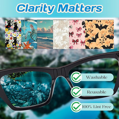 6 PCS Glasses Cleaning Cloth Eyeglass Lens Cleaning Cloth Eyeglasses Wipes