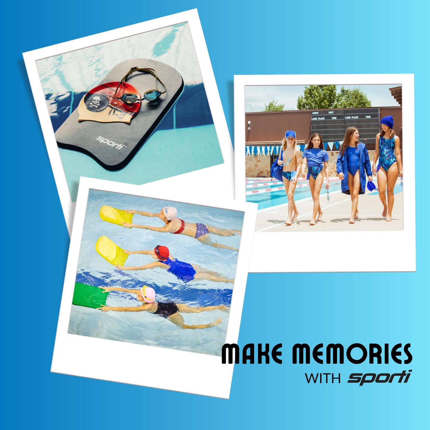 Sporti Junior Kickboard for Swim Training Lesson, Swimming Kick Board for Kid, Water Board for Junior, Swimming Training Aid - Aqua