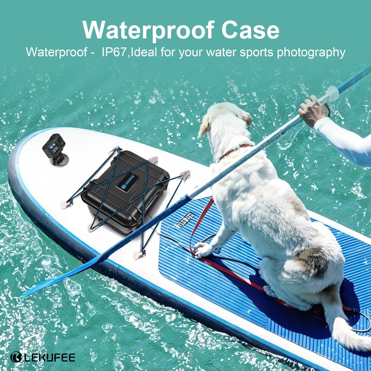 Lekufee Portable Waterproof Hard Case for DJI Osmo Action 6/5 Pro/4/3 Action Camera,Standard Combo,Adventure Combo,More Accessories(Case Only)