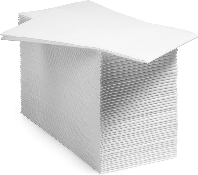 50-Pack BloominGoods Disposable Bathroom Napkins | 12" x 17" Single-Use Classic
