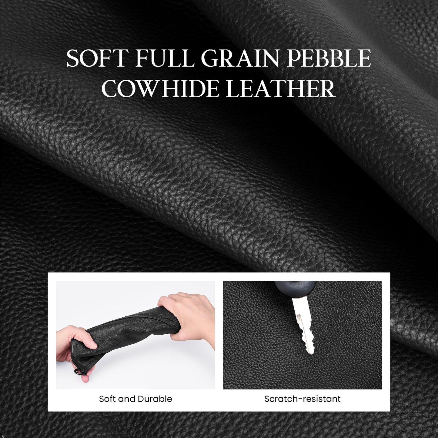 befen Genuine Leather Wristlet Wallets for Women Black Clutch Purse RFID Blocking Small Crossbody Bags Cell Phone Wallet Soft Leather Purse for Travel Women Shoulder Handbag with 2 Removable Straps