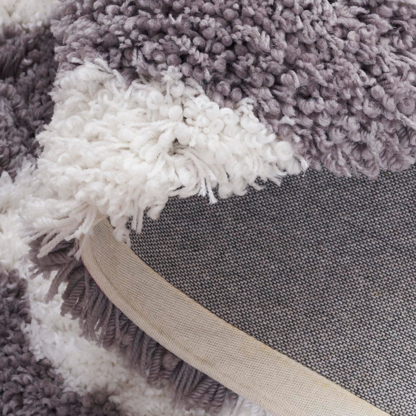 SAFAVIEH Chevron Shag Collection Runner Rug - 2'3" x 10', Ivory & Grey, Handmade, 1.2-inch Thick Ideal for High Traffic Areas in Living Room, Bedroom (SG250C)