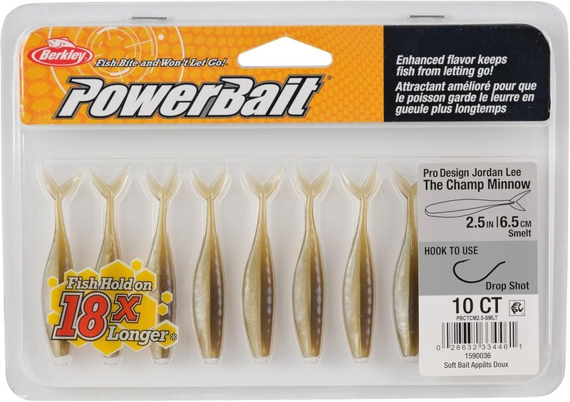 Berkley PowerBait Champ Minnow Fishing Bait - HD Bluegill, 2.5in | Irresistible Scent for Bass & Walleye