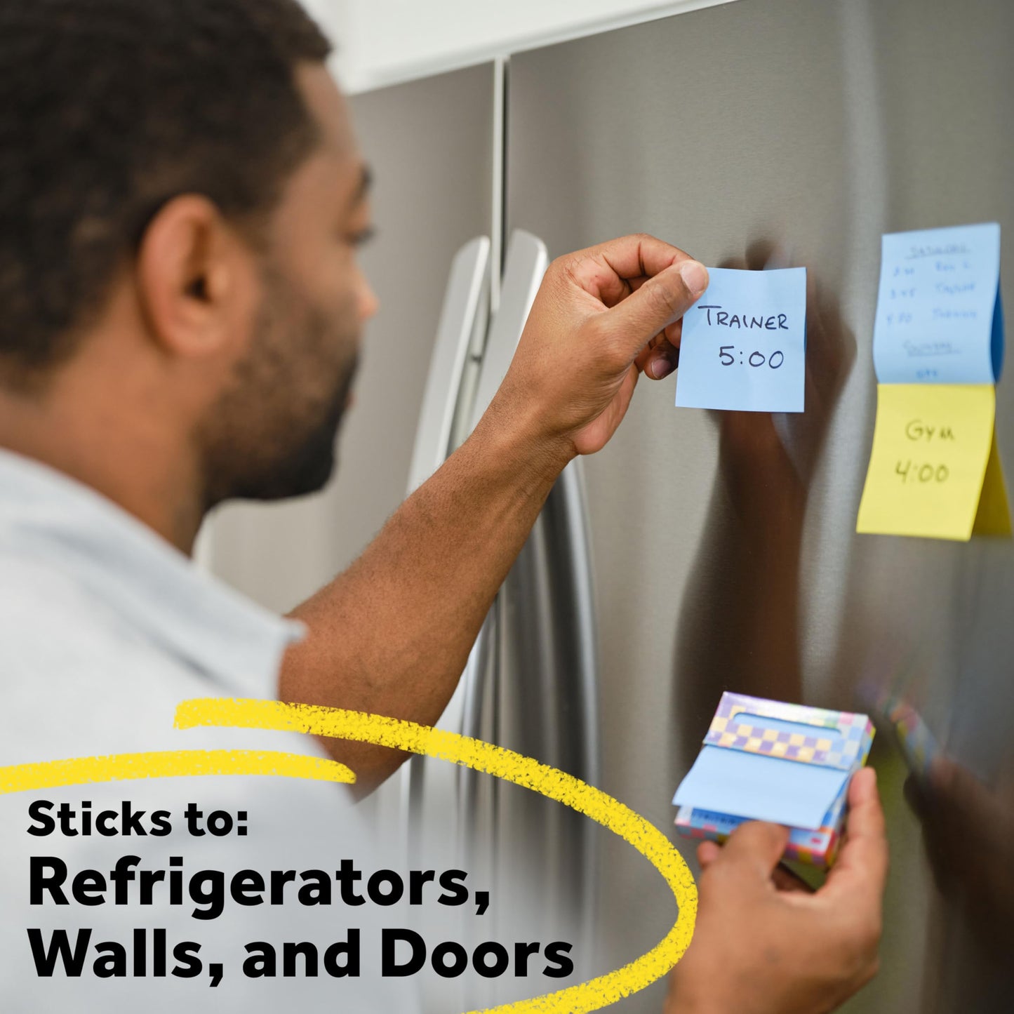 Post-it Super Sticky Notes-to-go Pop-Up Notes, 3 in. x 3 in., 6 Dispensers with 540 Total Pastel Sticky Notes in Pink Salt Color, Great for School, Office, Classroom, or Home