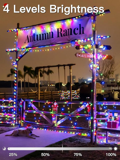 Christmas Light Outdoor 262 FT 800 LED, IP67 Waterproof 8 Modes Christmas Lights Plug in, String Lights with Remote, Twinkle Fairy Lights for House Outside Xmas Decorations (Multicolor)