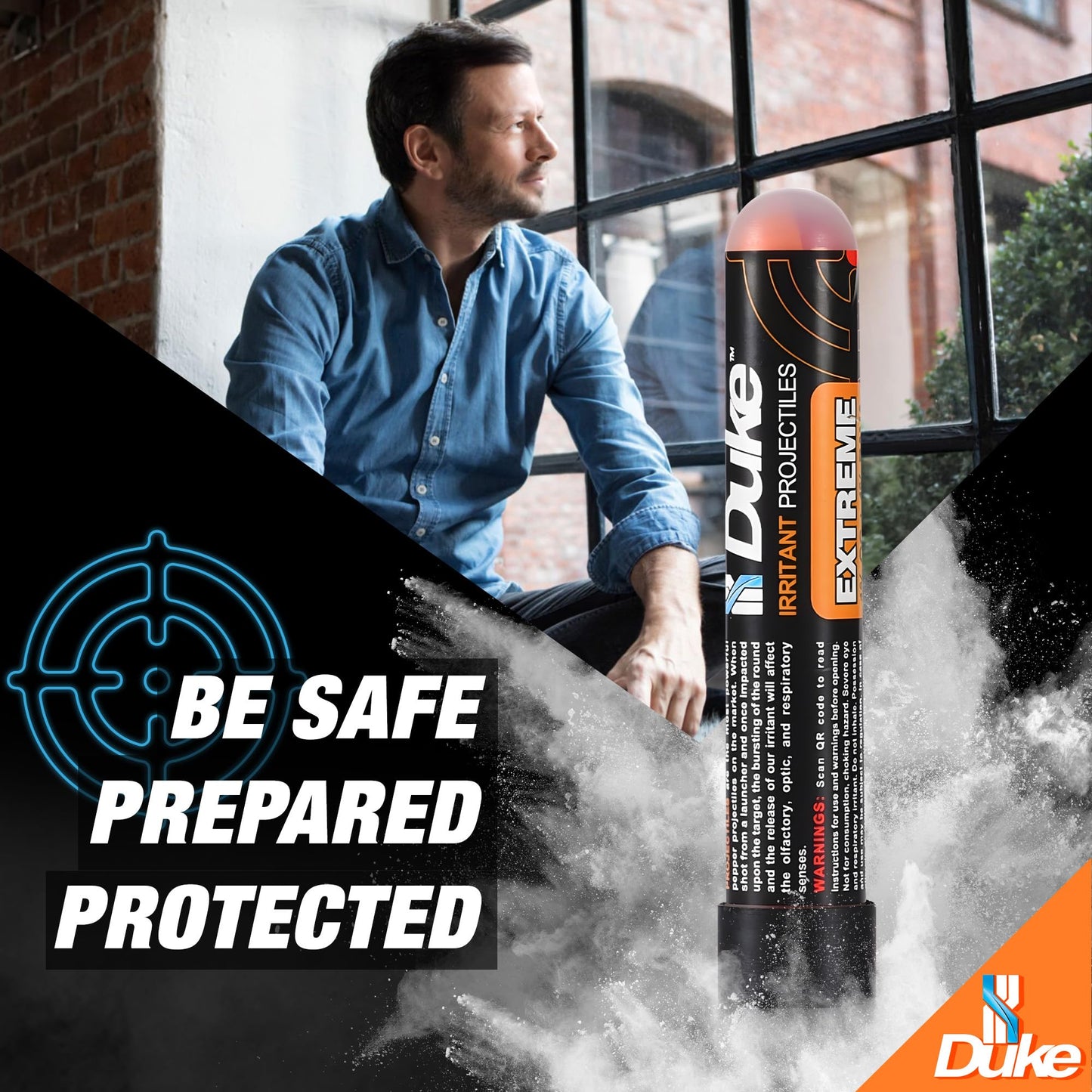 Duke 68 Cal Pepper Ball Projectiles (4% PAVA + 1% CS), 7 Count - Extreme Irritant Projectiles, Non Lethal Pepper Gun Balls for Self Defense Weapons, Professional-Grade, Weight: 3.3g