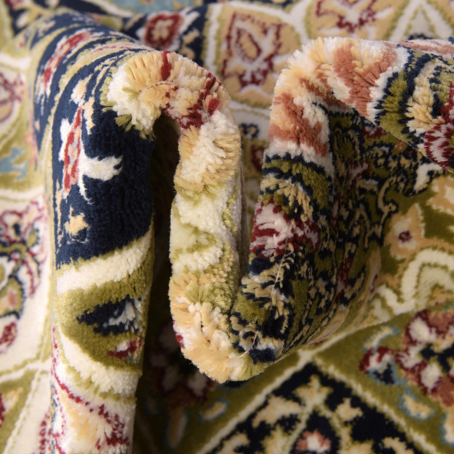 Unique Loom Narenj Collection Area Rug - Adams (3' x 13' 1" Runner Green/Beige)