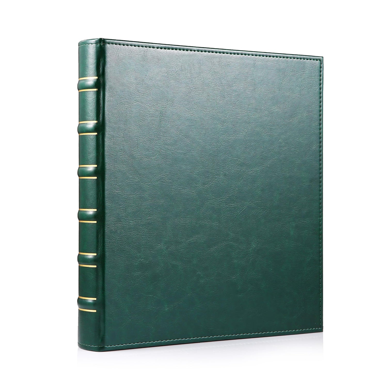WOT I Deluxe Trading Card Binder, 450 Pockets Collectible Card Binder Sleeves, Refillable Leather 3 Ring Binder with Side-load Pocket Card Pgaes for Holding Cherished Cards - Green