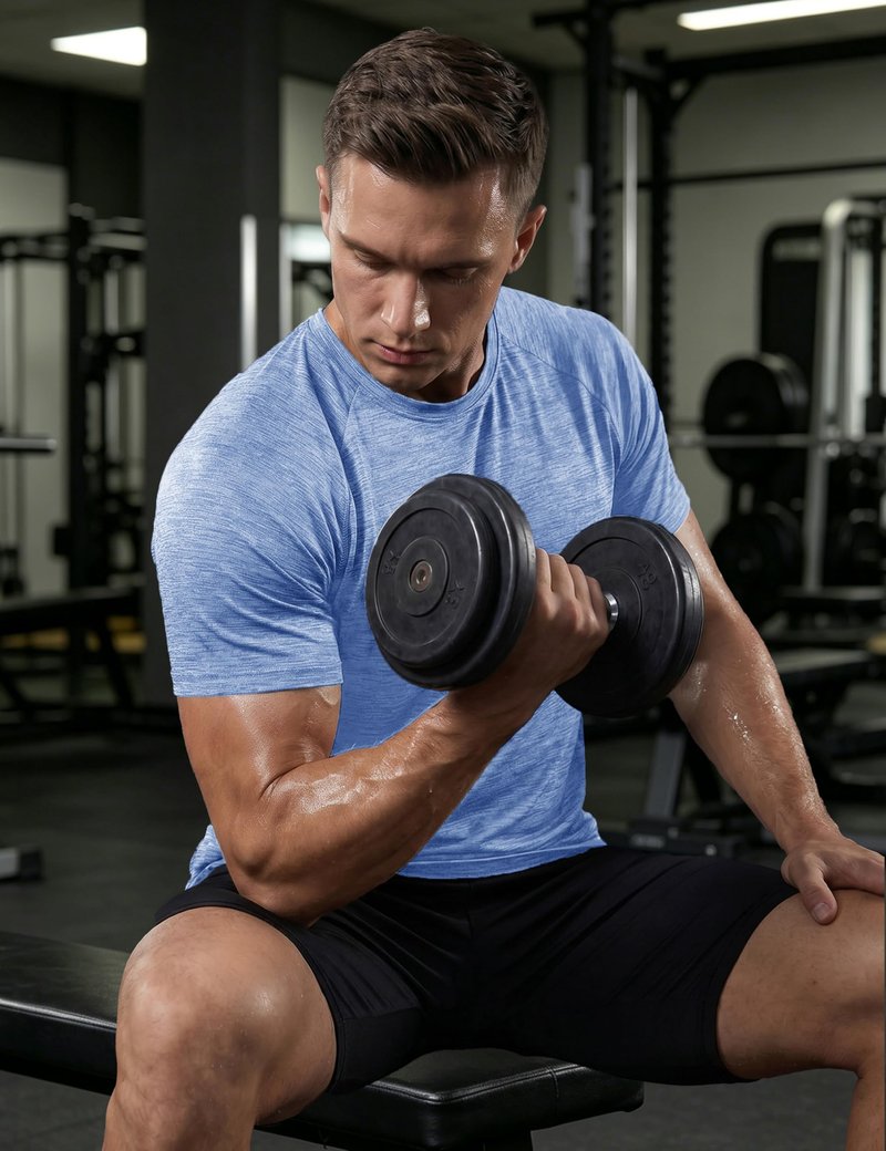 MAGCOMSEN Shirts for Men Quick Dry Lightweight T-Shirt Athletic Gym Workout Shirts Summer Crew Neck Short Sleeve Tee LtBlue XL