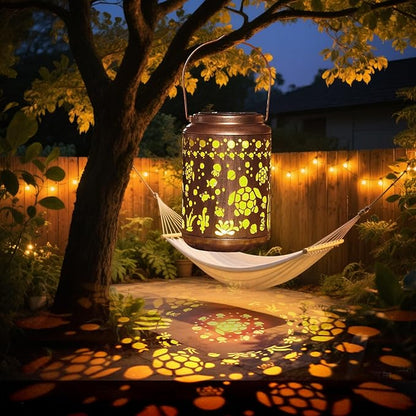Turtle Solar Lantern Outdoor Turtle Decor Garden Decor Waterproof Decor Light Hanging Solar Lights Yard Decor, Gifts for Women Gifts for Mom Gifts for Grandma Turtle Gifts