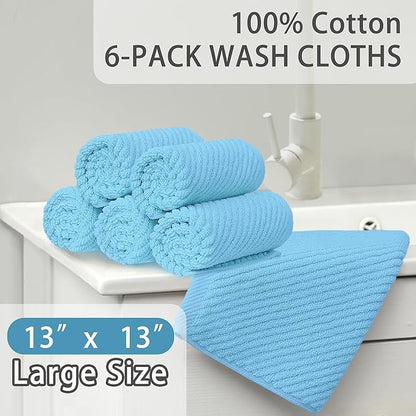 VOOVA & MOVAS Blue Washcloths