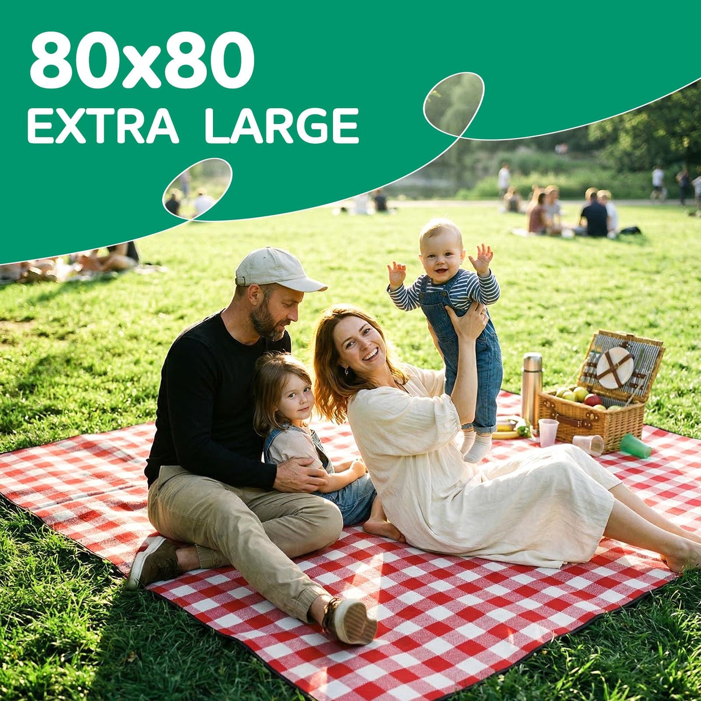 RYCHIC Extra Large Outdoor Picnic Blanket Camping Beach Mat Rug Mama Mommy Mom from Daughter Son Birthday Groom Bride Law Step Mom Stepmom Present Regalos para el día de Las Madres Mujer