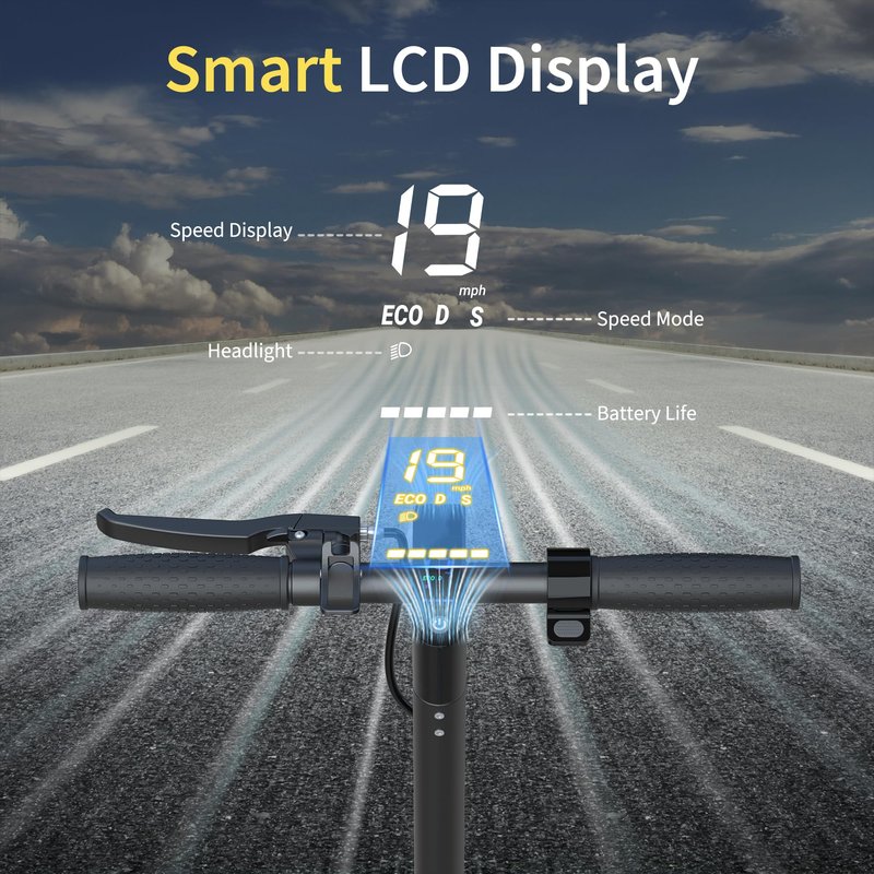 NAVIC Electric Scooter Adults, 8.5" Solid Tires, 16/Mph, 350W Motor, 22 Miles Range, Folding E-Scooter with Seat, Dual Braking Dual Suspension, Escooter for Adults with App