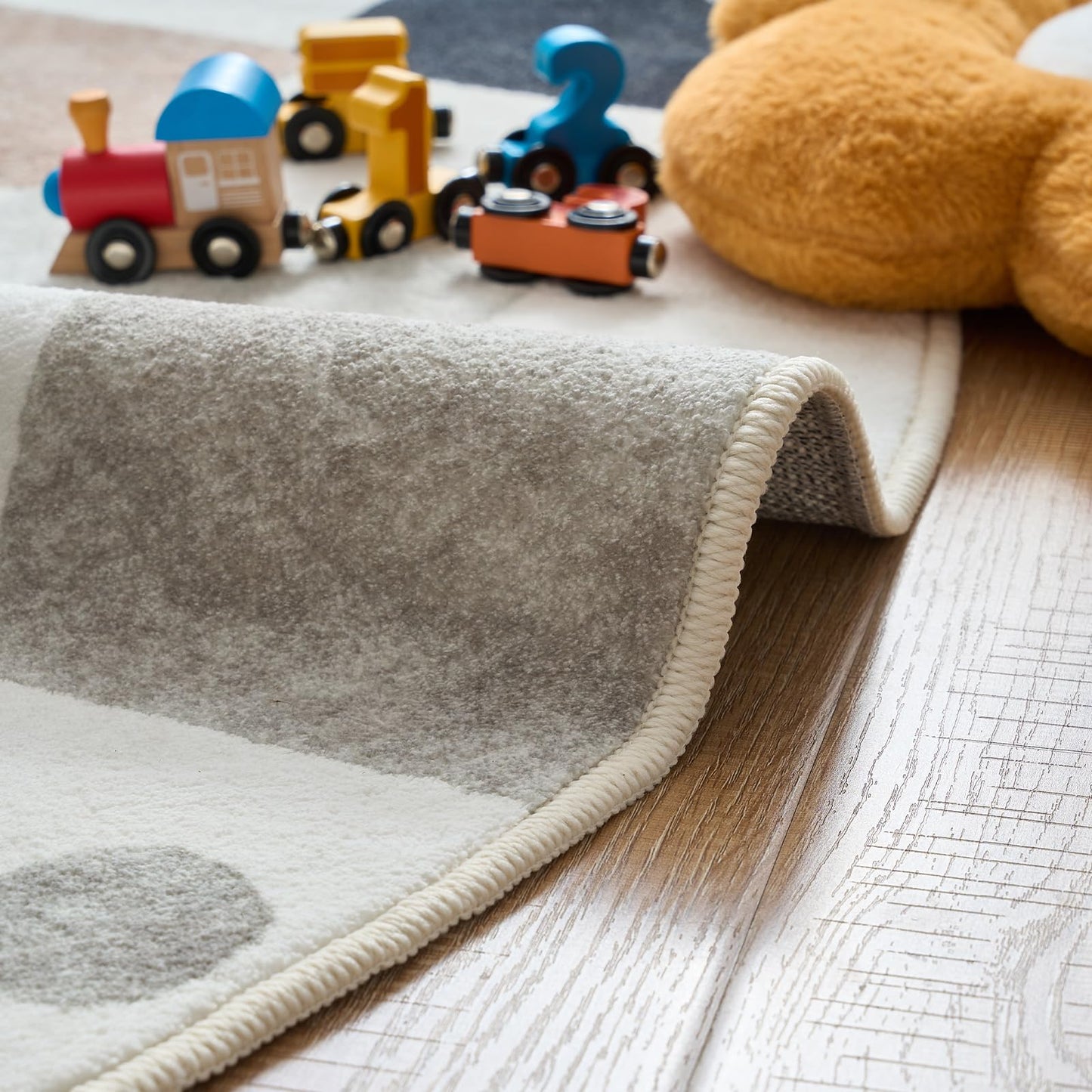jinchan Macy 5x7 Area Rug for Kids Room Black and White Modern Colorful Nursery Rug Checkered Diamond Play Mat Washable Soft Non Slip Carpet for Playroom Classroom Bedroom Living Room Marble on Cream