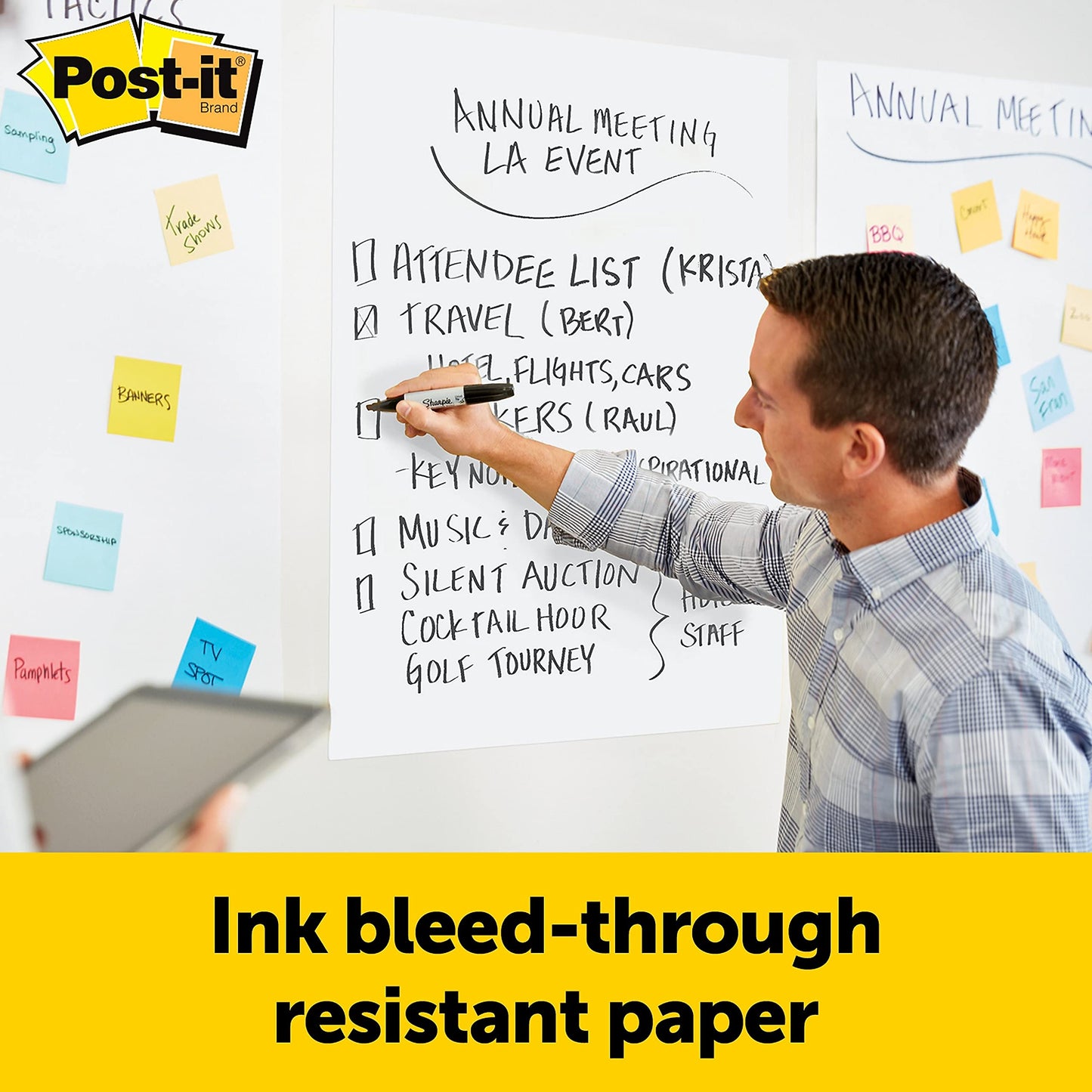Post-it Super Sticky Wall Easel Pad, 25" x 30", 20 Sheets/Pad, 3 Pads/Pack (559VAD20 3PK)