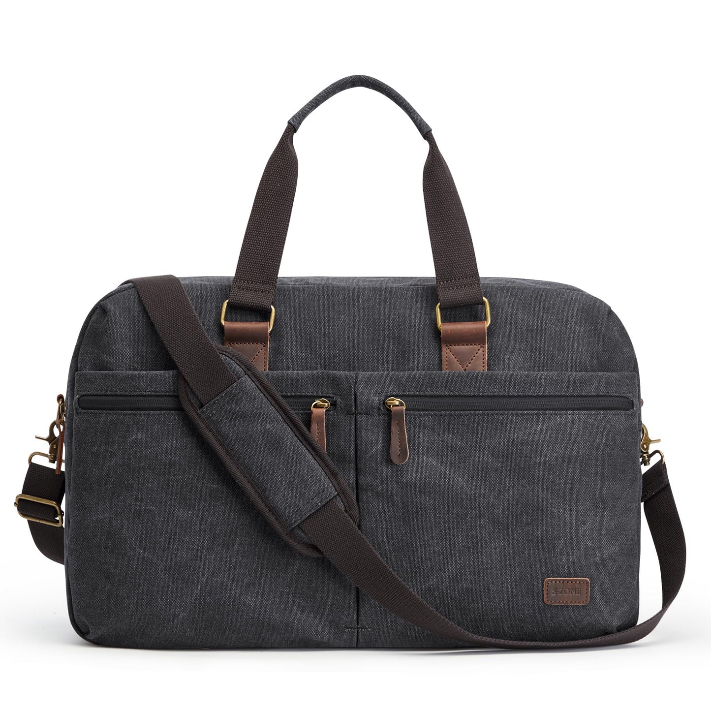 S-ZONE Expandable Duffle Bag for Travel 33L 50L Canvas Weekender Overnight Bags Men Women