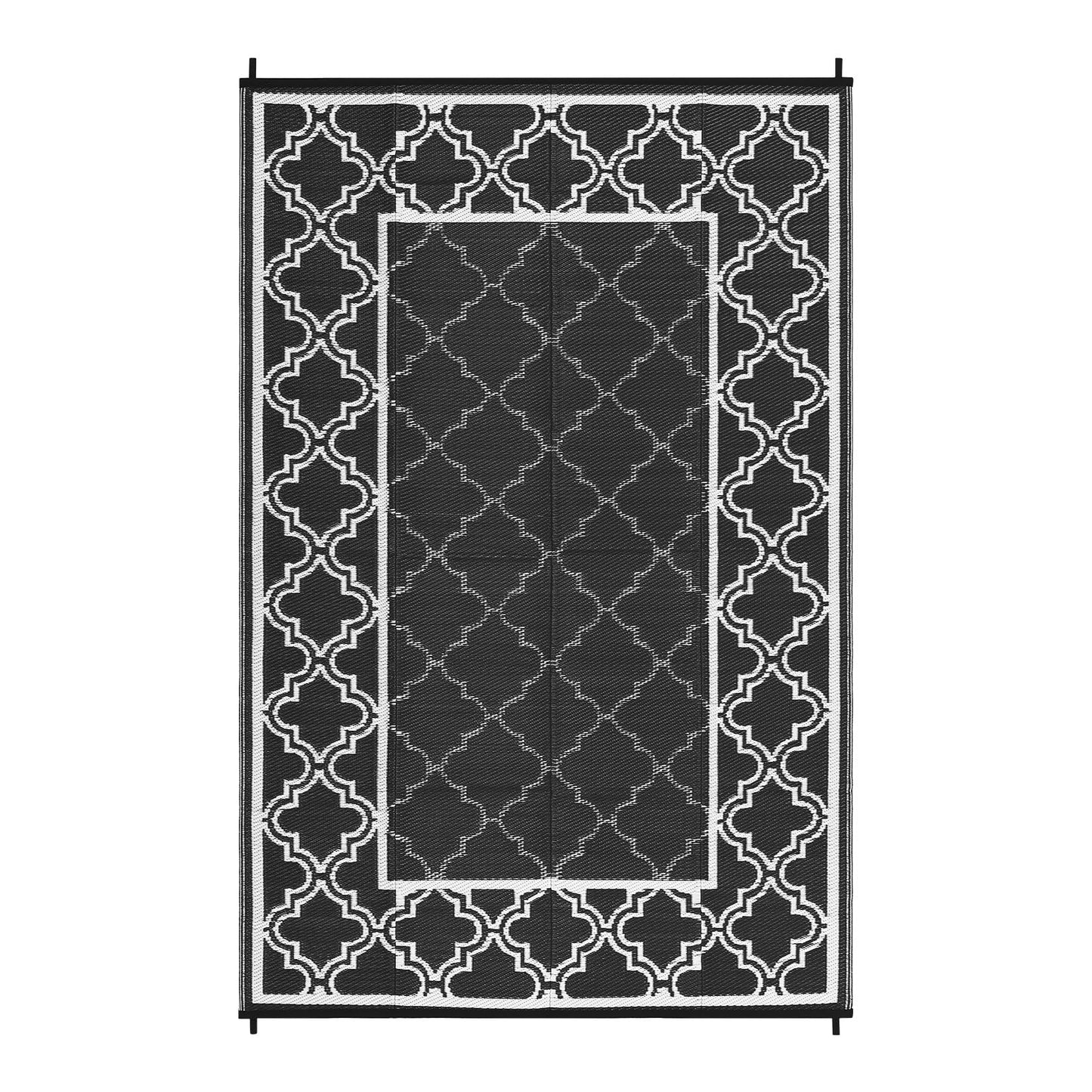 Garvee Reversible Outdoor Rug 5x8, Waterproof Outdoor Plastic Straw Rug with Interlacing Pattern, RV Mat for Picnics, Patio, Camping, Balcony, Deck, Backyard, Porch
