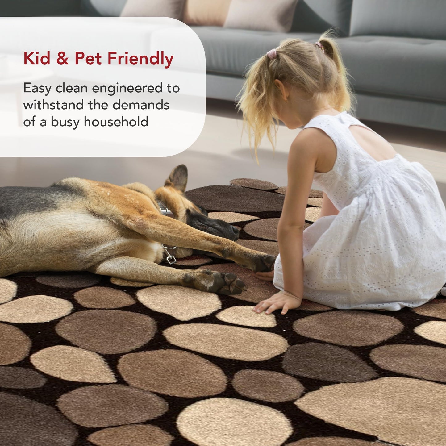Nuloom Pebbles Natural/Beige, 2'6" x 6', Handmade, Polka Dot, Wool, Soft and Cozy, High Traffic, Stain Resistant, Easy Clean, Durable Runner for Bedroom, Living Room, Dining, Den, Foyer, Entryway