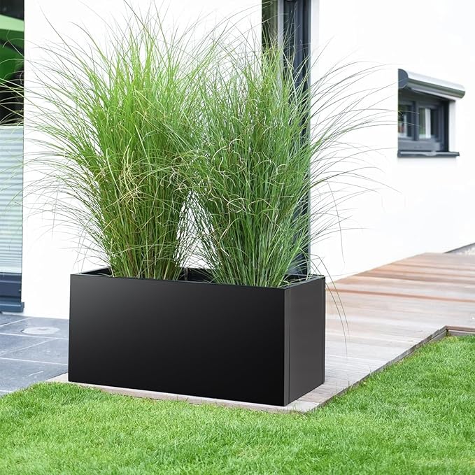 Steel Planter Box 32"x16"x16", Square Metal Planter Box Indoor&Outdoor, Steel Planter Heavy Duty for Commercial and Residential Use