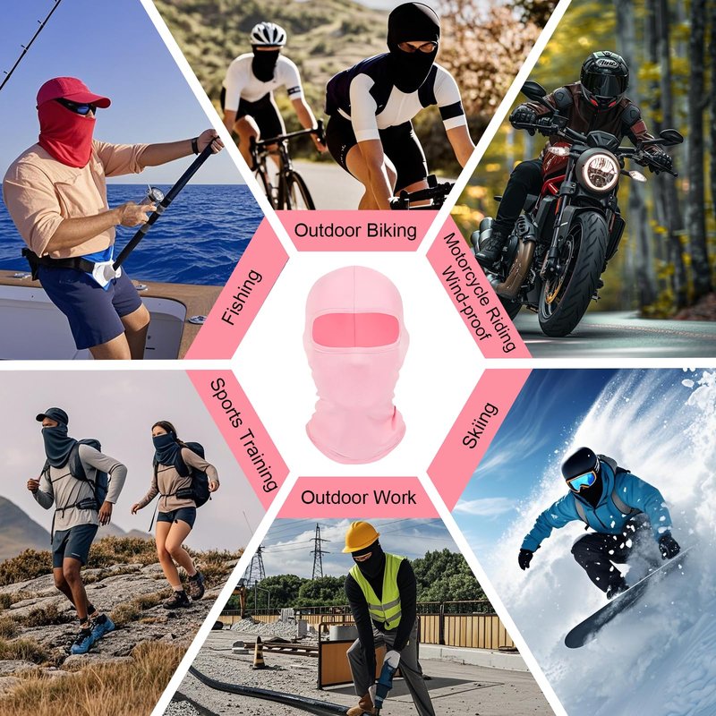 2Pcs Multi-Purpose Full Face Cover Ski Mask Balaclava Shiesty Unisex Summer Cooling Hood Cap Neck Gaiter Windproof UV Protector Lightweight for Outdoor Sports Motorcycle Snowboard