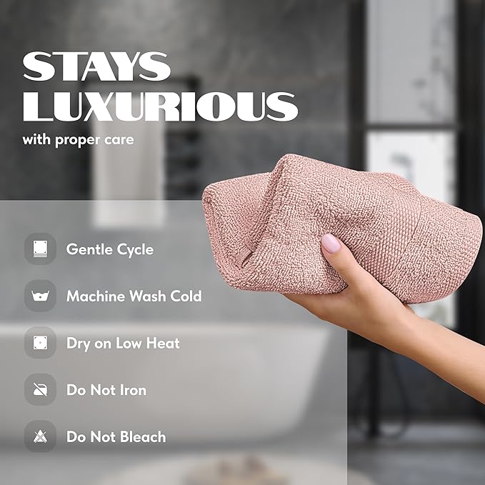 White Classic Pink Hand Towels for Bathroom Cotton Hand Towel Bulk for Gym