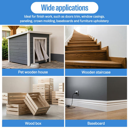 meite 16 Gauge 20 Degree Angled Finish Nails 1-1/2 Inch Galvanized Rust-Proof Finishing Nails for Electric or Pneumatic Finish Nailer - Cabinet Crown Baseboard Trim & Molding (24,000 PCS)