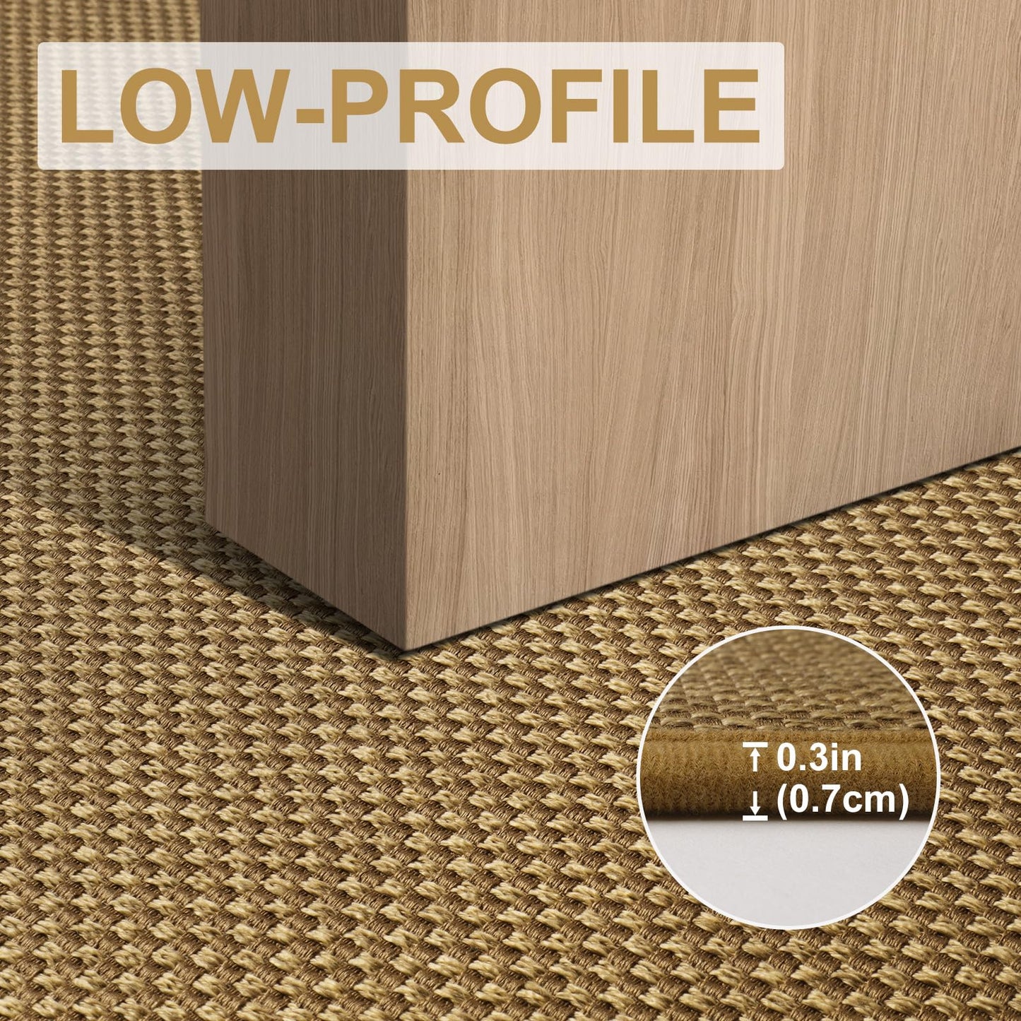 LEKEEPGO Door Mat Indoor Entrance, Indoor Door Mat, 32"x47", Light Brown