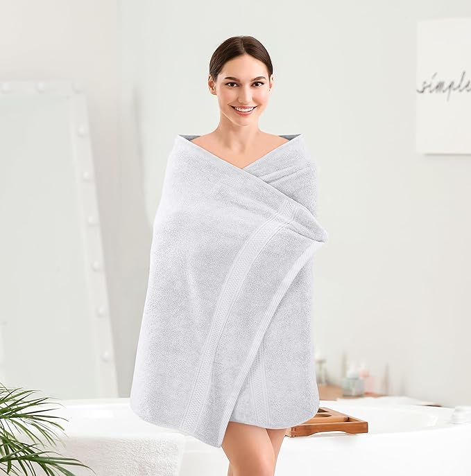 Utopia Towels 4 Pack Premium Bath Towels Set, 27 by 54 Inches, 100% Ring Spun