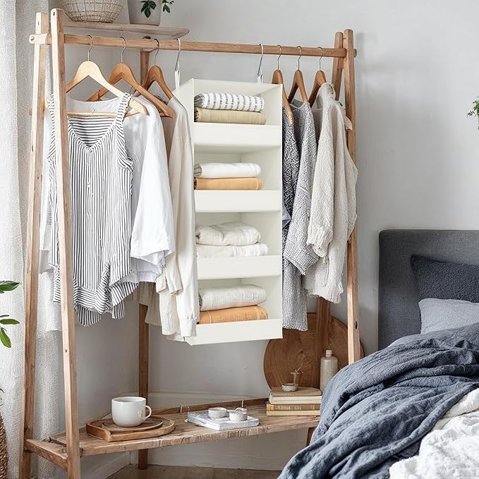 GRANNY SAYS 4-Shelf Hanging Organizer, Closet Hanging Shelves, Closet Hanging