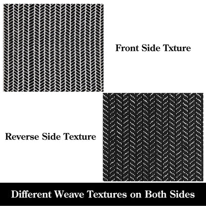 Lahome Belle Boho Bathroom Rugs, Small 2x3 Front Door Mat Lightweight Kitchen Rug Woven Cotton Area Rug with Tassels, Farmhouse Washable Black and White Throw Rug Low Pile Carpet for Entry Laundry